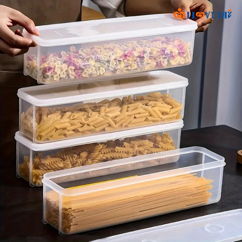 Rectangular Food Grade Plastic Storage Box - Large Capacity Noodles ...