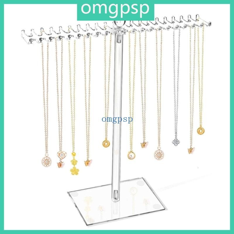 OMG Acrylic Necklace Organizers Clear Necklace Holder Stand Jewelry ...