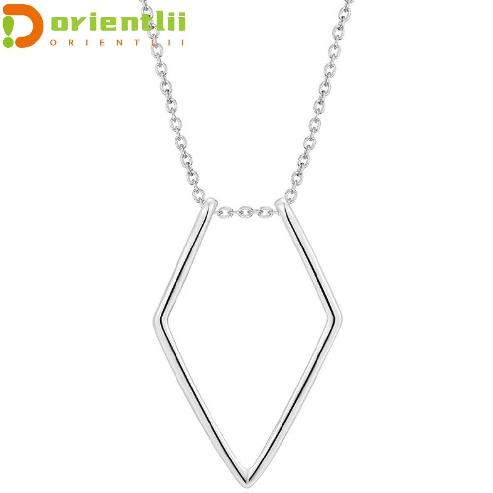 ORIENTLII Ring Holder, Rhombus Titanium Necklace, Wedding Engagement ...
