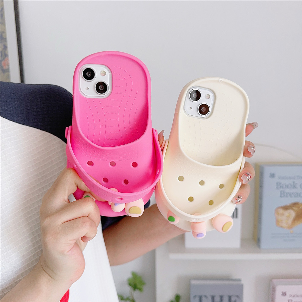 Crocs Style Silicon Soft Phone Cover For iPhone 16 Pro Max 15 14 Pro 13 12  11 Creative Degradable Eco-Friendly Soft Back Cover | Shopee Singapore