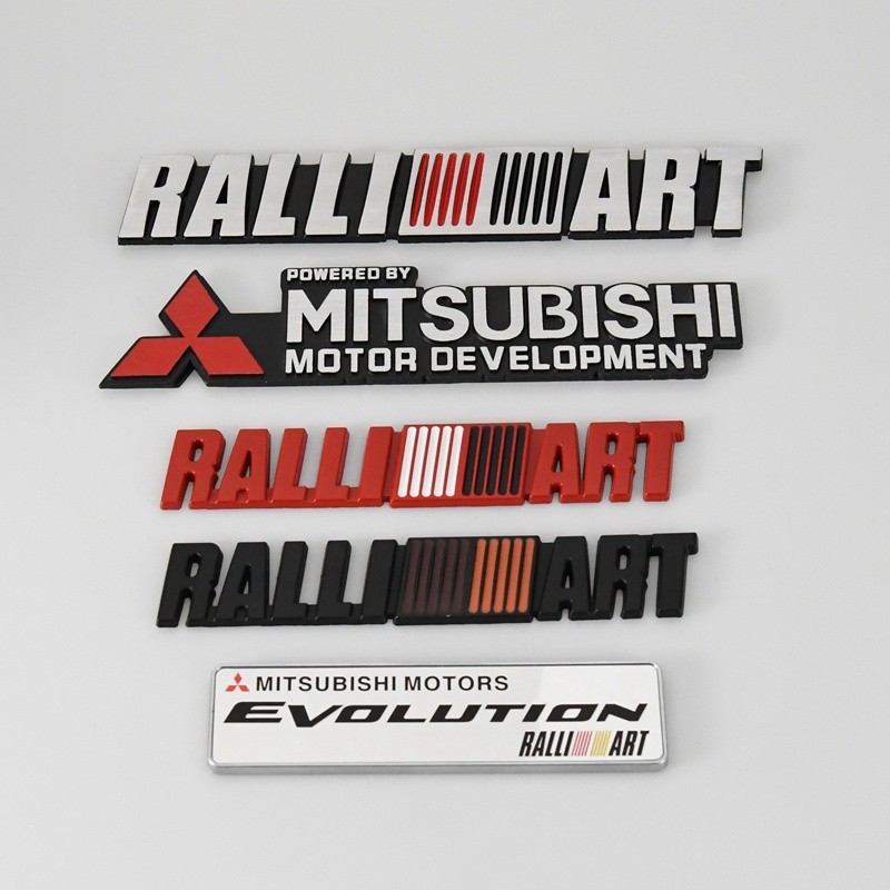 RIO 3D Car Sticker Front & Tail Sign RALLIART EVOLUTION Logo Emblem For ...