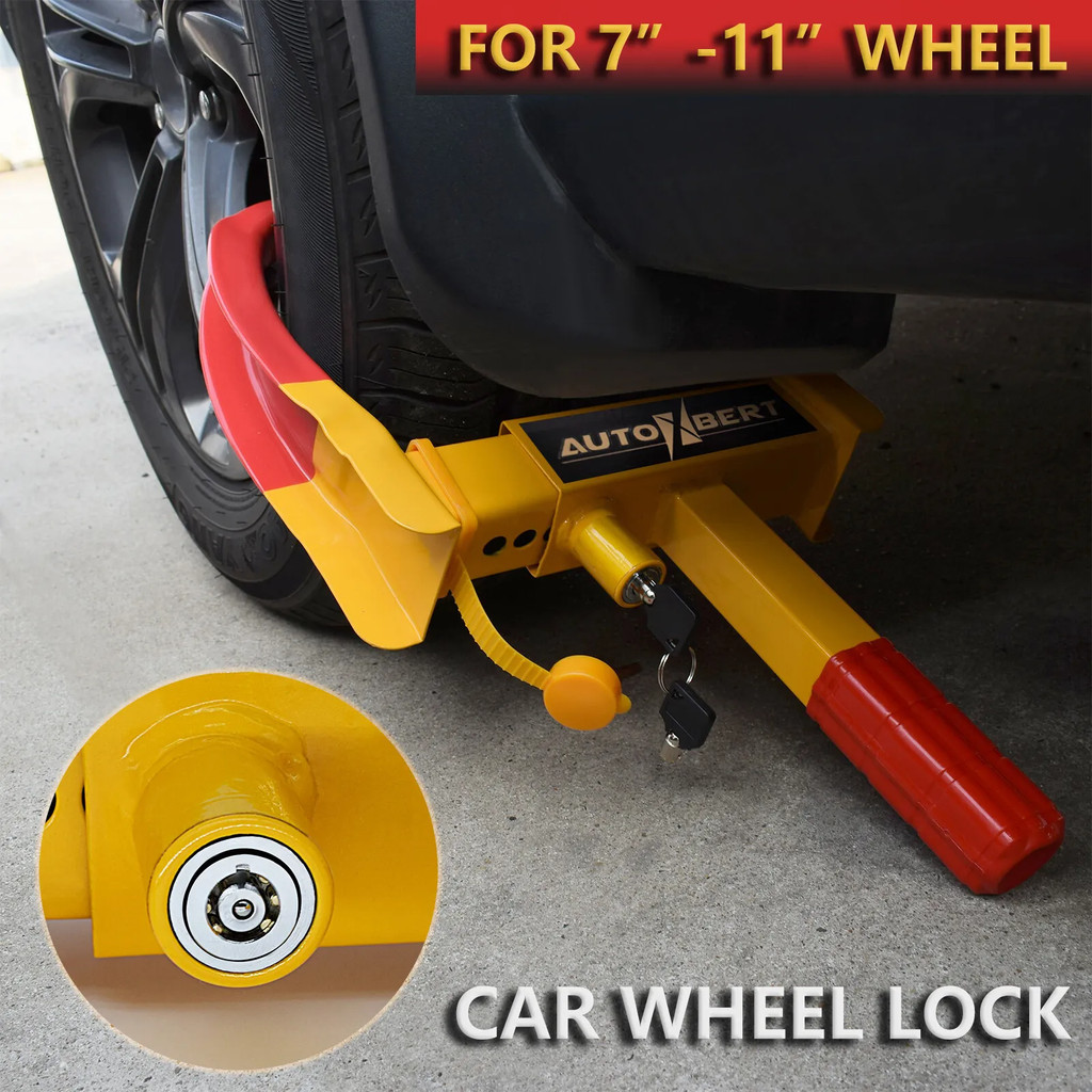 【READY】Heavy Duty Car Wheel Locks Security Lock Clamp Motorcycle Anti ...