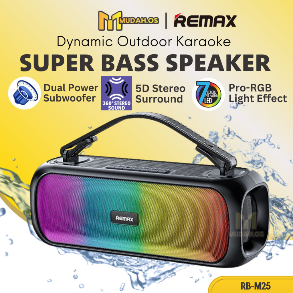 REMAX Wireless Bluetooth Outdoor Waterproof Speaker MDRBM25 Portable ...