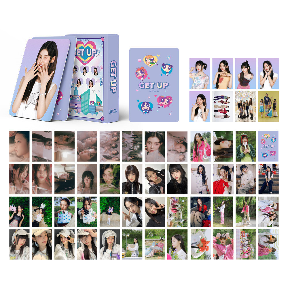 LINXX 55 Pcs NewJeans GET UP Bunny Land OMG Album Lomo Card Kpop