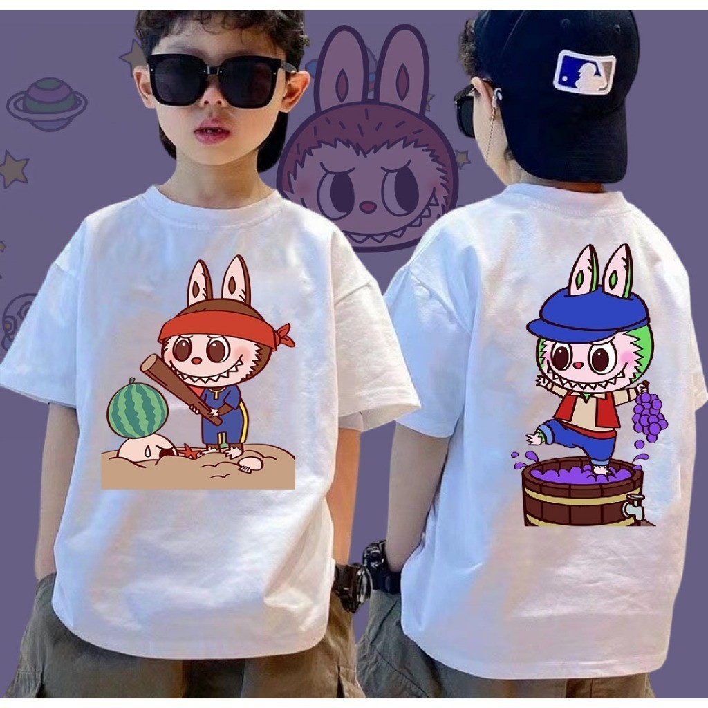 【HOT】 【New T-shirt】 New Labubu Pop Mart Children's T-shirt Fashion For ...