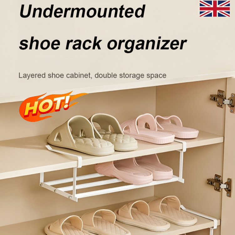 Stainless Steel Expandable Shoe Rack Layered Cabinet/Hanging Without ...