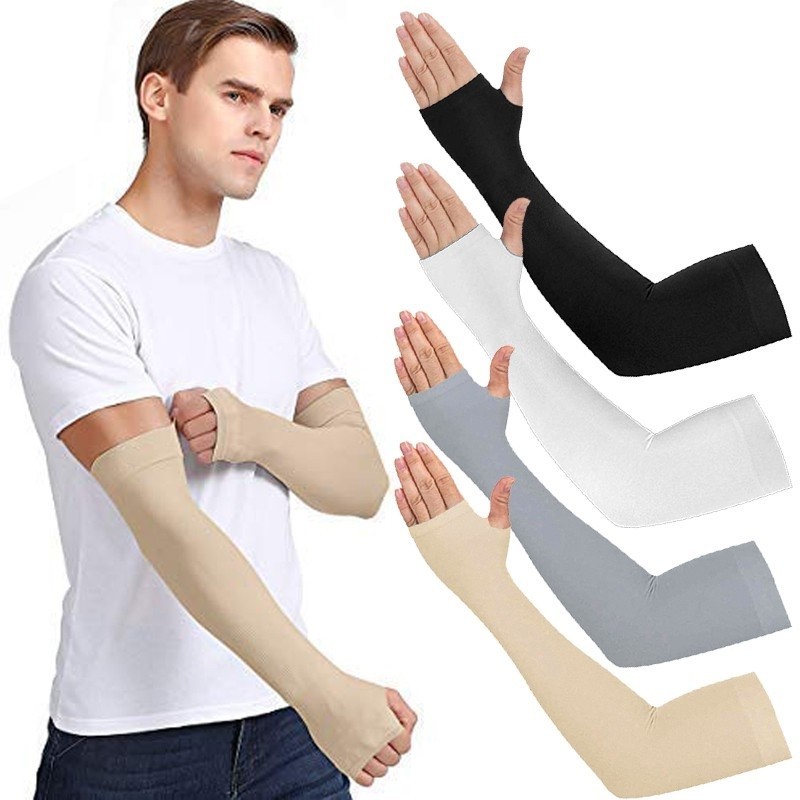 Unisex Arm Sleeves UV Protection Sleeves Arm Cover Sunscreen Cuff ...