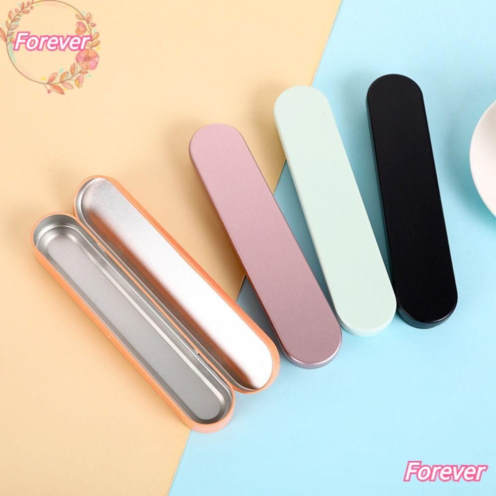 FOREVER Rectangular Tinplate Box, Metal Gift Pen , Cute Stationery Pen ...