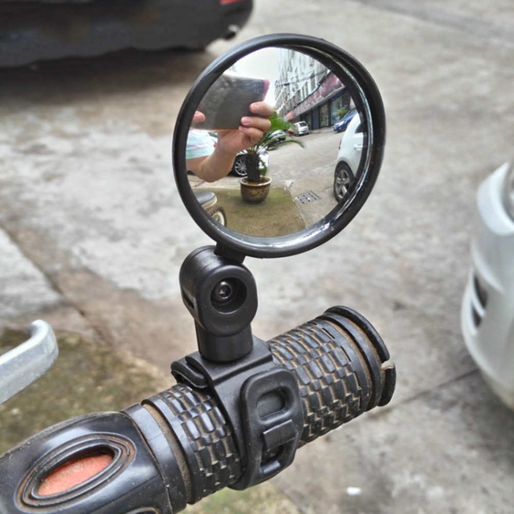 1/2Pc Bike Mirror Rotaty Round Road Handlebar Bicycle Rear View Glass ...