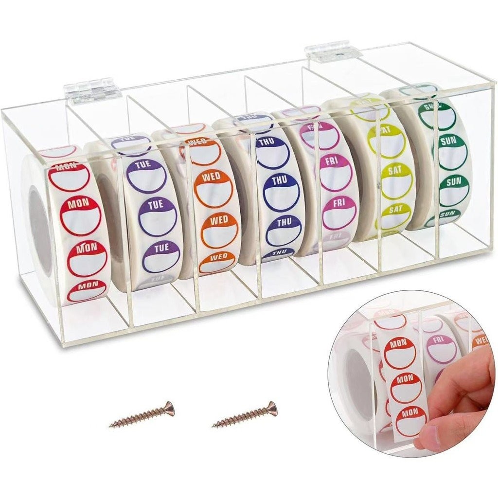 Coverage Label Dispenser Day of The Week Label Dispenser Wall Mounted ...