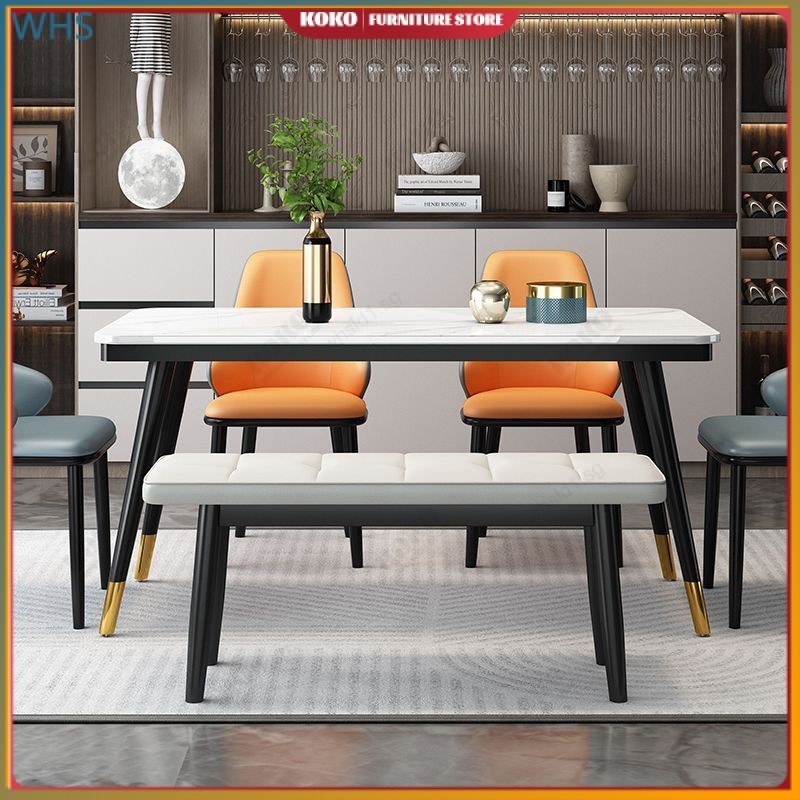 Bench light luxury solid wood bench living room household dining table