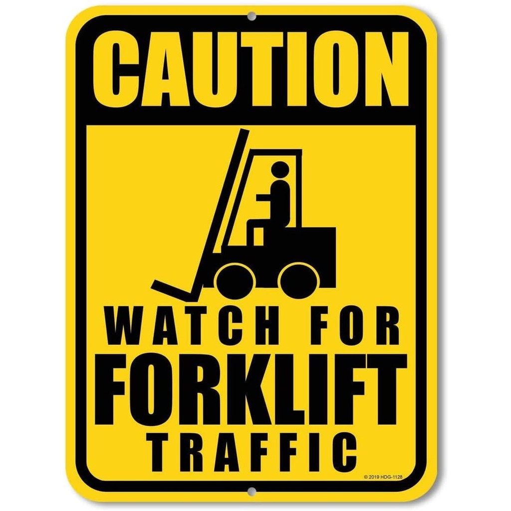 Traffic Signs Caution Watch For Forklift Traffic Metal Aluminum Safety ...
