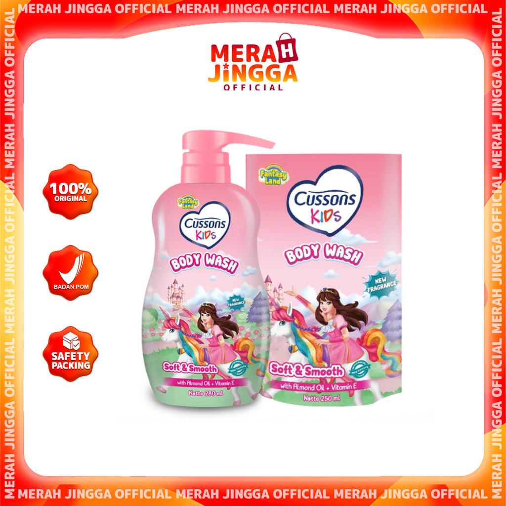Cussons Kids Body Wash Unicorn Soft & Smooth - Sabun Mandi Anak / Merah Jingga Official