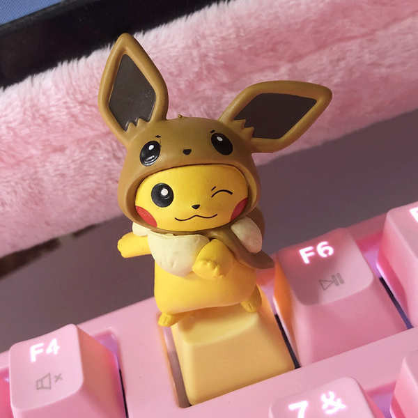 keycaps Cartoon Pikachu Q version doll cute personality DIY up to ...