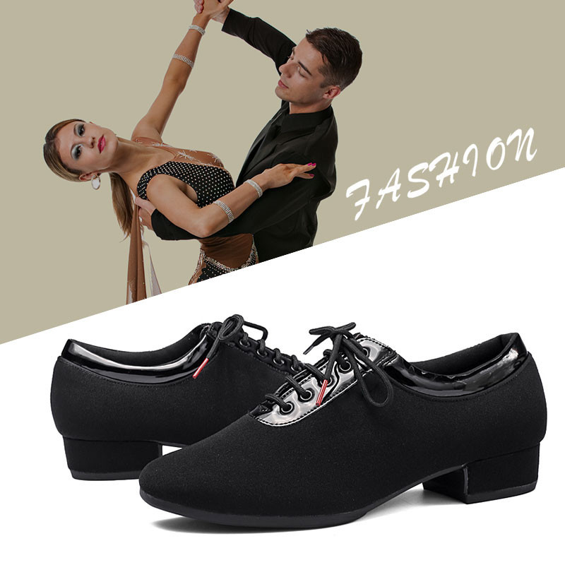 [Ready Stock] Oxford Cloth Latin Dance Shoes Men's Adult Modern Dance