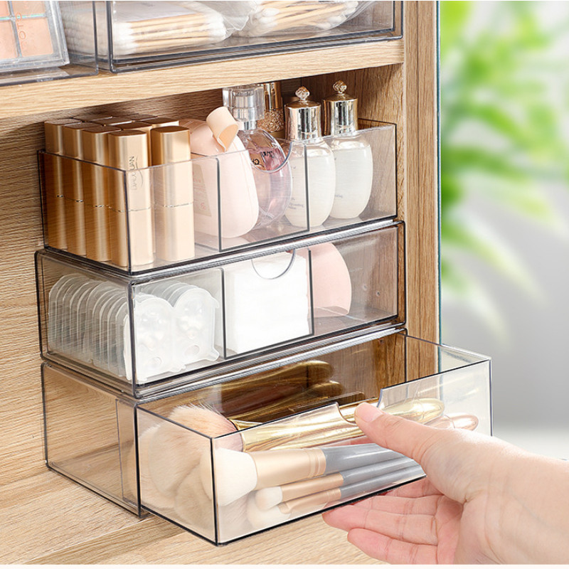 [SG Stock] Transparent Pull-out Stackable Storage Drawer Acrylic ...