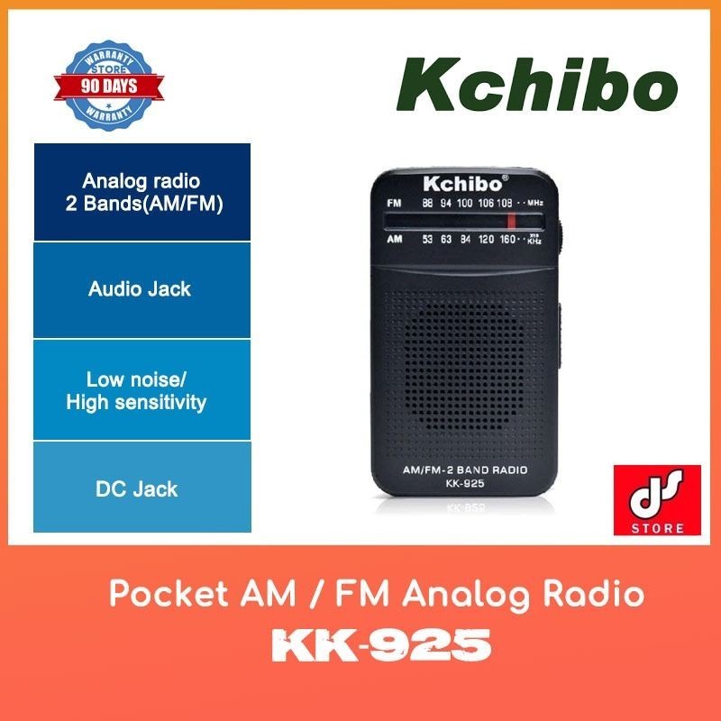 Kchibo KK-925 Pocket AM/FM Analog Radio WITH 3 MONTHS WARRANTY | Shopee ...