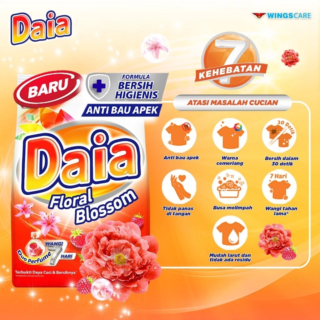 Daia Detergen Bubuk Floral 800 g x3 - Gambar 3
