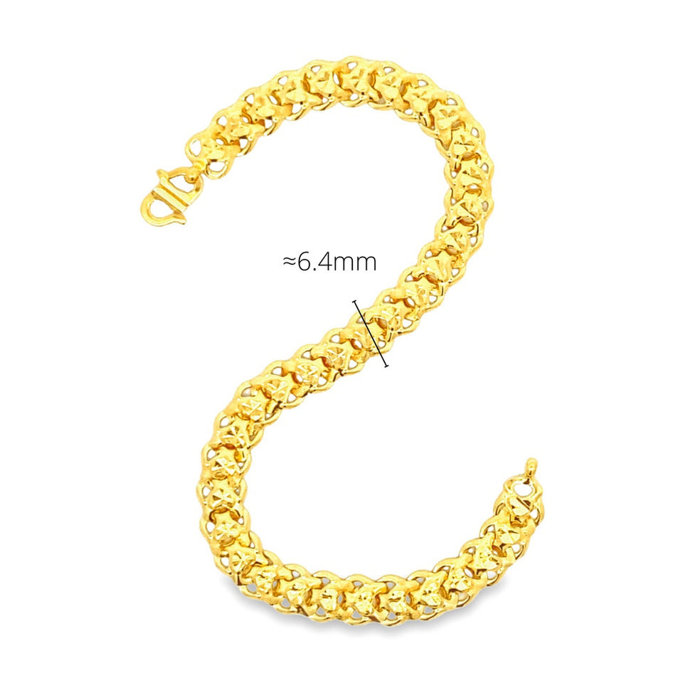 Top Cash Jewellery 916 Gold Single Layered Vitara Bracelet | Shopee ...