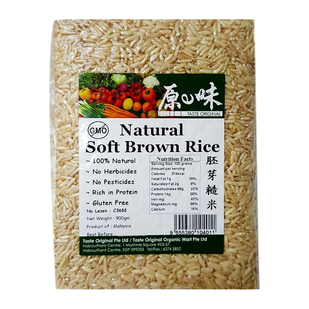 Taste Original Natural Soft Brown Rice Non GMO 900g | Shopee Singapore