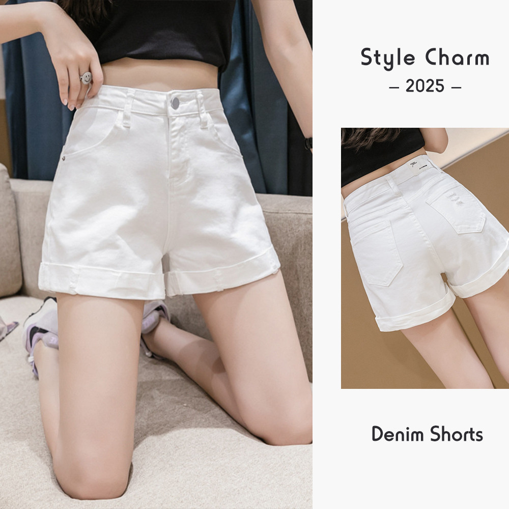High Waist Denim Hot Shorts for Women