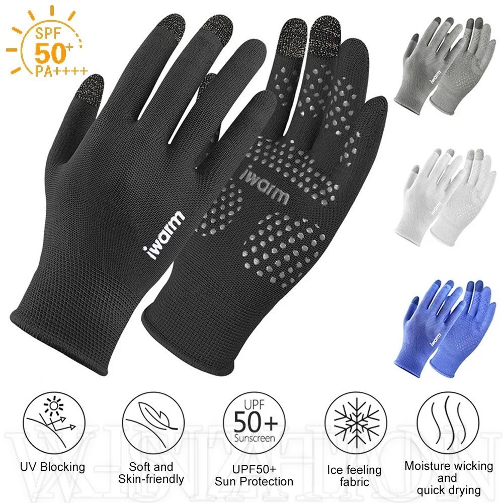 1 Pair Women Men Sun Protection UV Breathable Gloves / Anti-Slip Touch ...