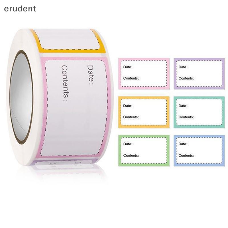 erudent 250Pcs/Roll Self-Adhesive Freezer Refrigerator Food Storage ...