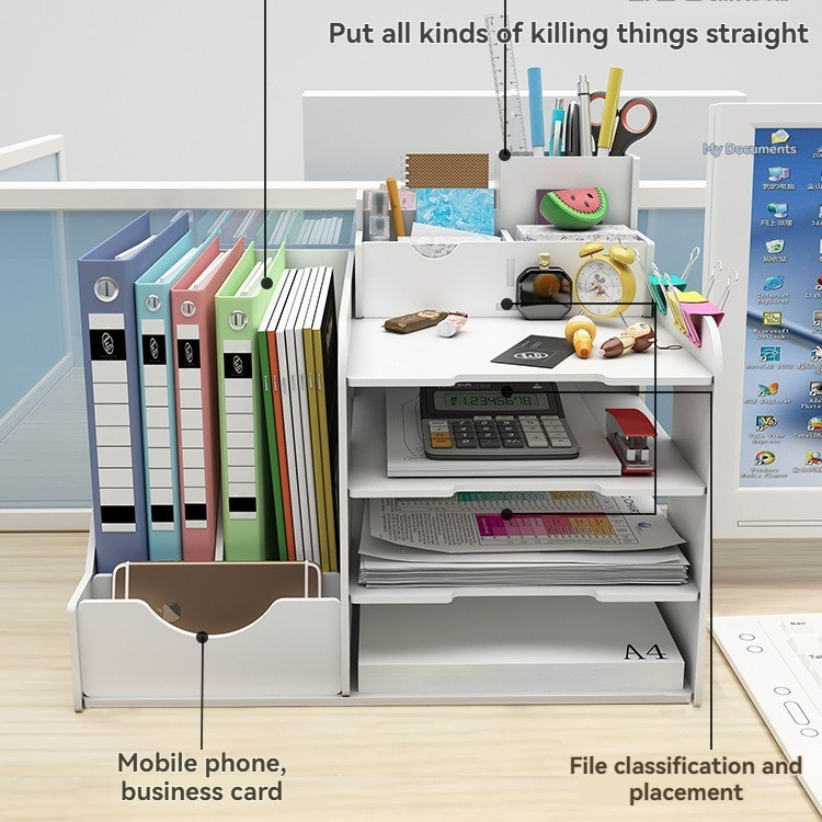 Multi Layer Desktop File Organizer Ideal Office Rack for Folders ...