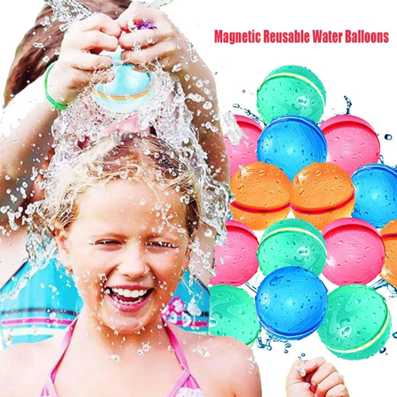 Swimming Pool Magnetic Reusable Water Balloons Quick Fill Self Sealing ...