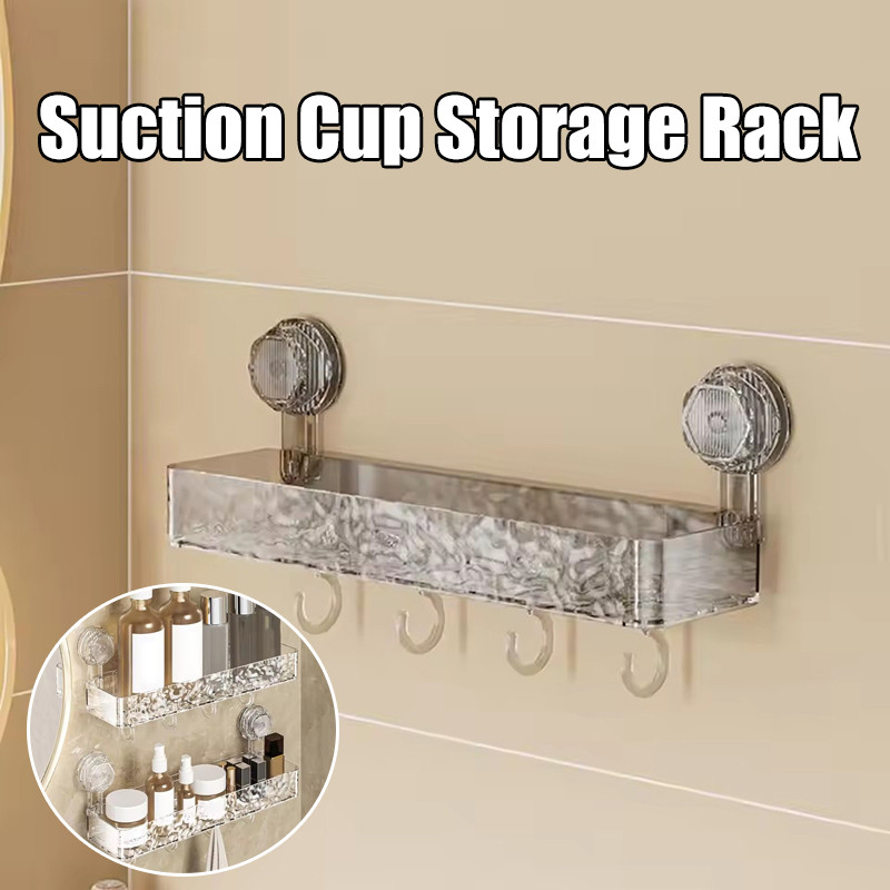 Bathroom Rack Kitchen Storage Rack Suction Cup Rack Bathroom Shelf ...
