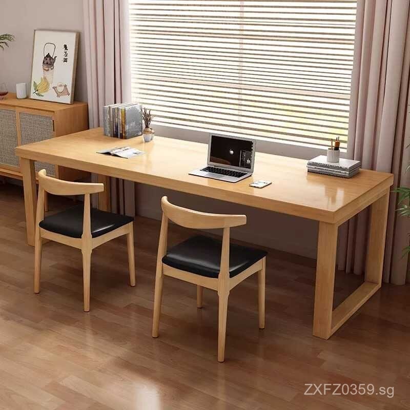 Home Student Large Computer Desk Simple my Solid Wood Desk Office ...