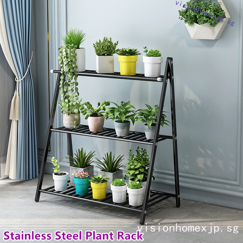 Multi-Layer Flower Pot Rack Stainless Steel Flower Stand Wrought Iron ...