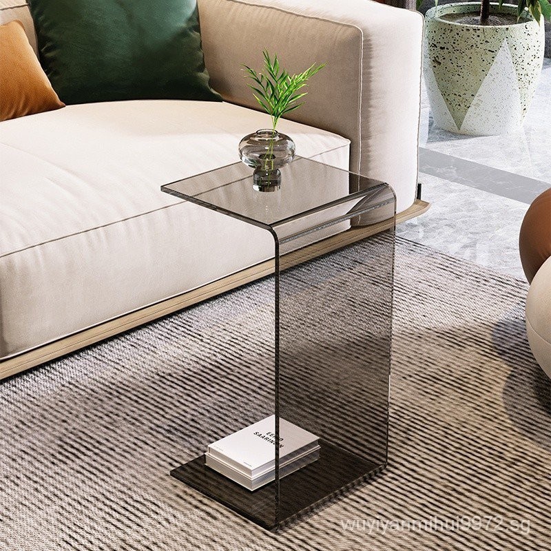 [Upgrade quality]Acrylic Side Table Light Luxury Sofa Side Table ...