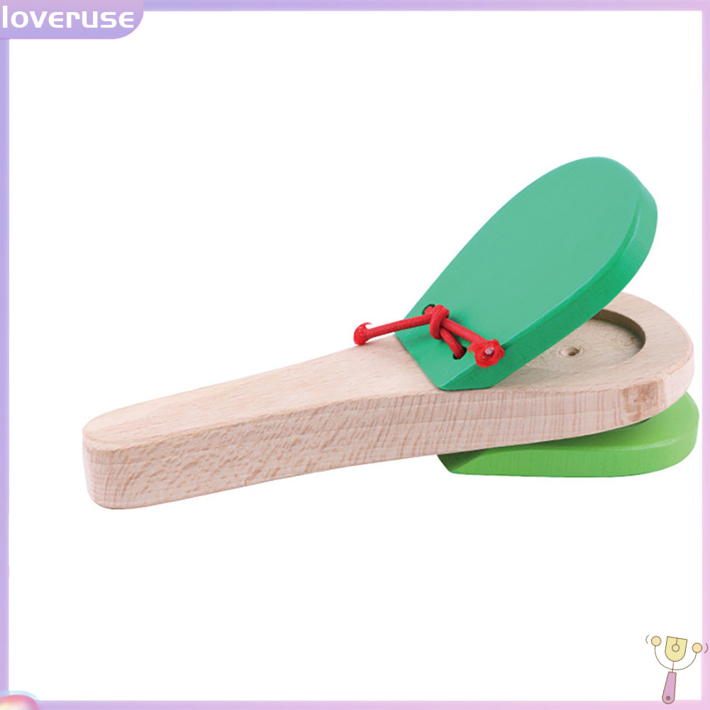 Wooden Percussion Handle Clapping Castanets Board For Baby Musical