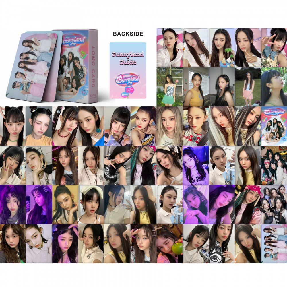 LINXX 55 Pcs NewJeans GET UP Bunny Land OMG Album Lomo Card Kpop