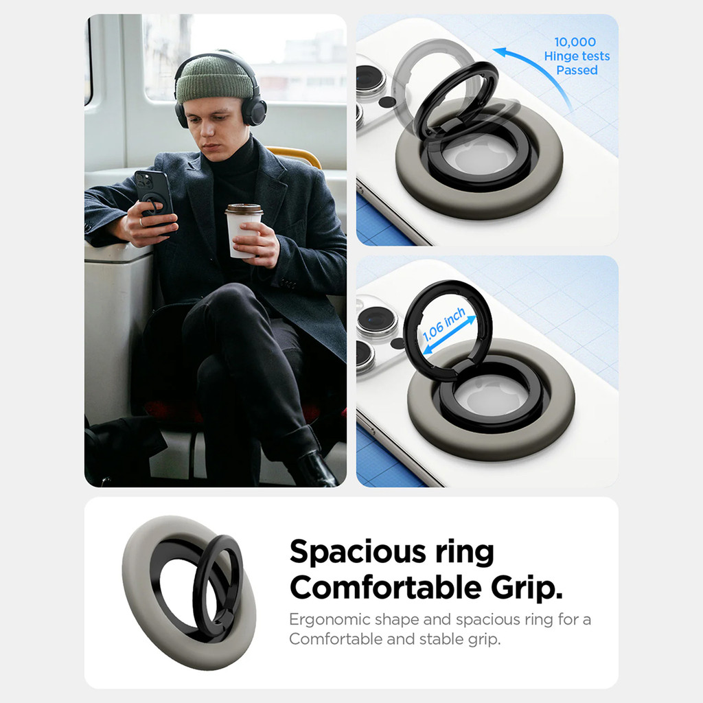 SPIGEN Phone Ring Holder Nano Pop MagFit Magnetic Stand HP Universal Multifungsi - Gambar 2