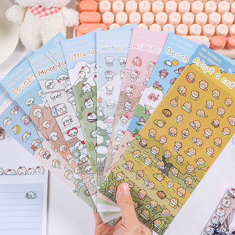 Lovely Mini Pet Series PET Stickers Decoration DIY Material Stickers ...