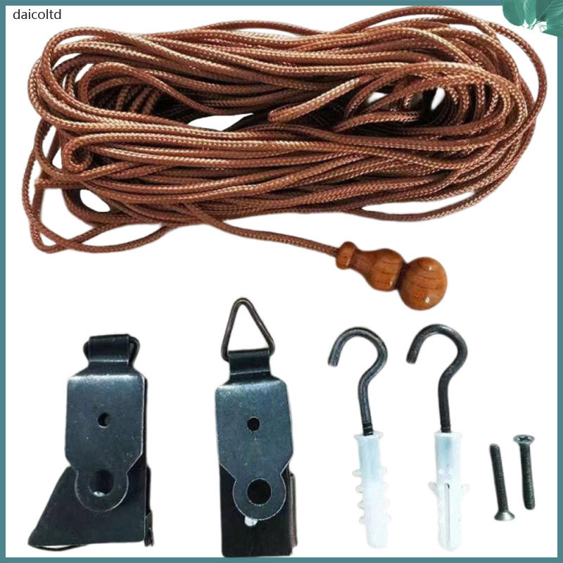 Curtain Accessories Complete Lifter Pull Roller Blind Retro Bamboo