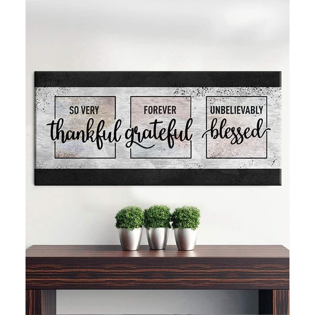 So Very Thankful Forever Grateful Unbelievably Blessed Quote Wood ...