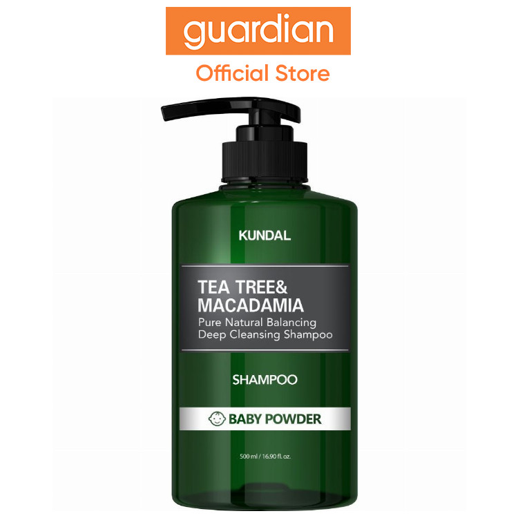 KUNDAL TEA TREE&MACADAMIA Pure Natural Balancing Deep Cleansing Shampoo 500ml #ACACIA MORINGA