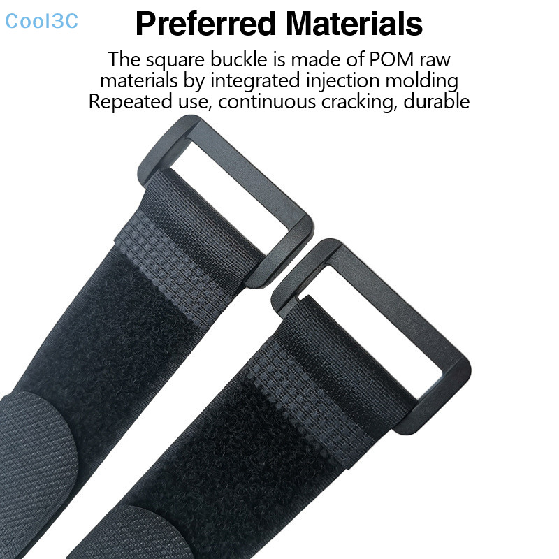 Cool3C 10 Pieces Of Reverse Buckle Buckle Velcro Strap, Bicycle
