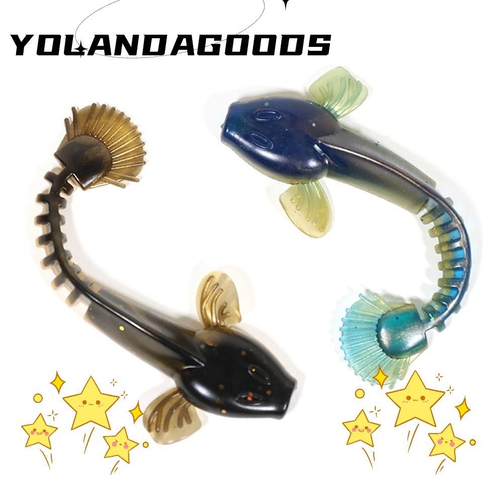 YOLA 10Pcs Fishing Lure, Soft Flat Tailed Fishing Bait, Simulated Giant