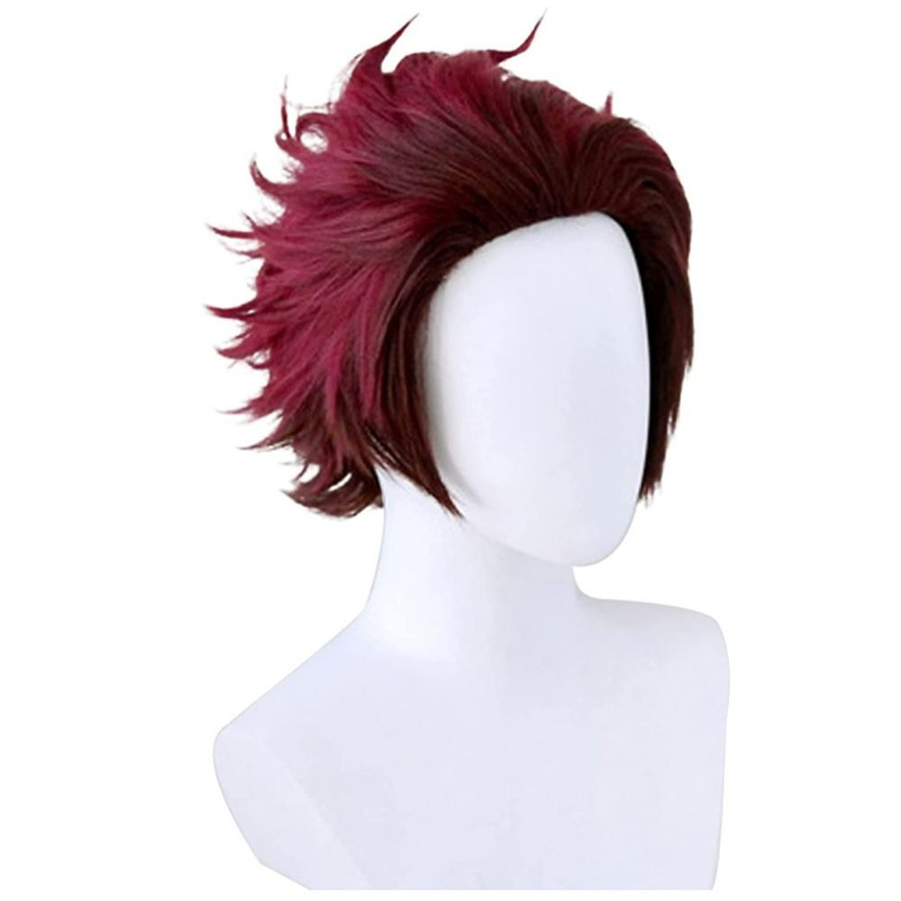 Demon Slayer Kamado Tanjiro Gradient Reverse Armpit Big Back cos Wig ...