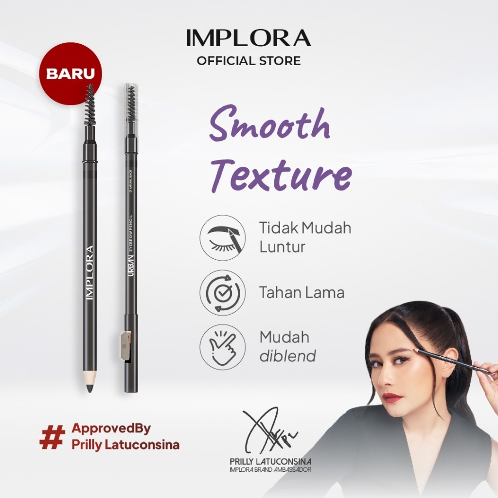 Implora Urban Eyebrow Pencil / Merah Jingga Official - Gambar 2