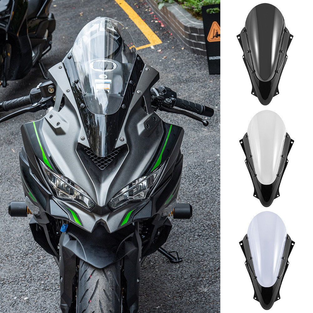 Double Bubble Windshield Windscreen Wind Deflector For Kawasaki