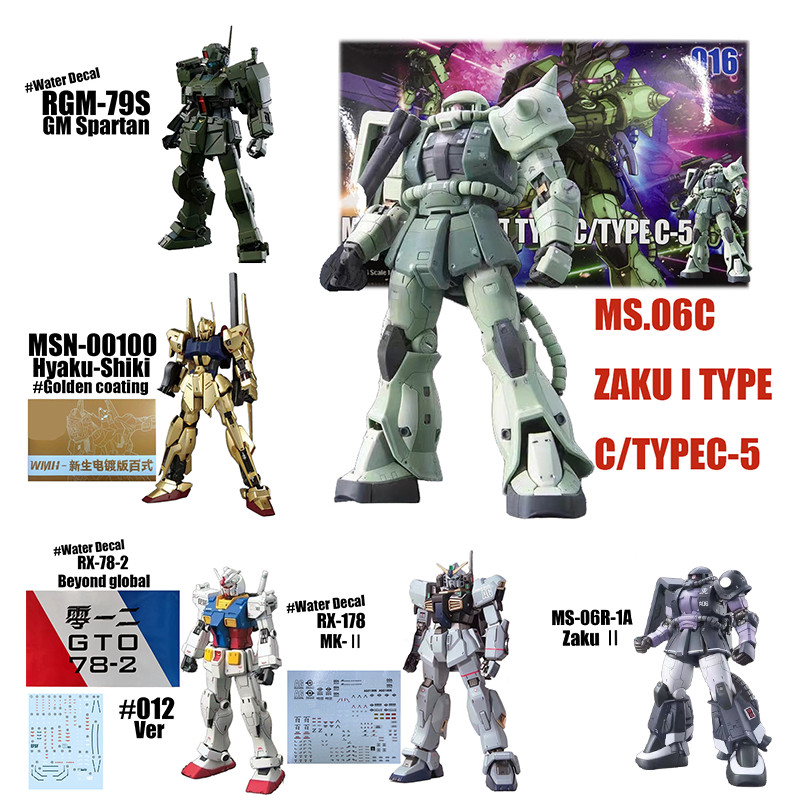 Gundam HG 1/144 MS.06C ZAKU Gundam Hyaku Shiki Gundam GM Spartan ...