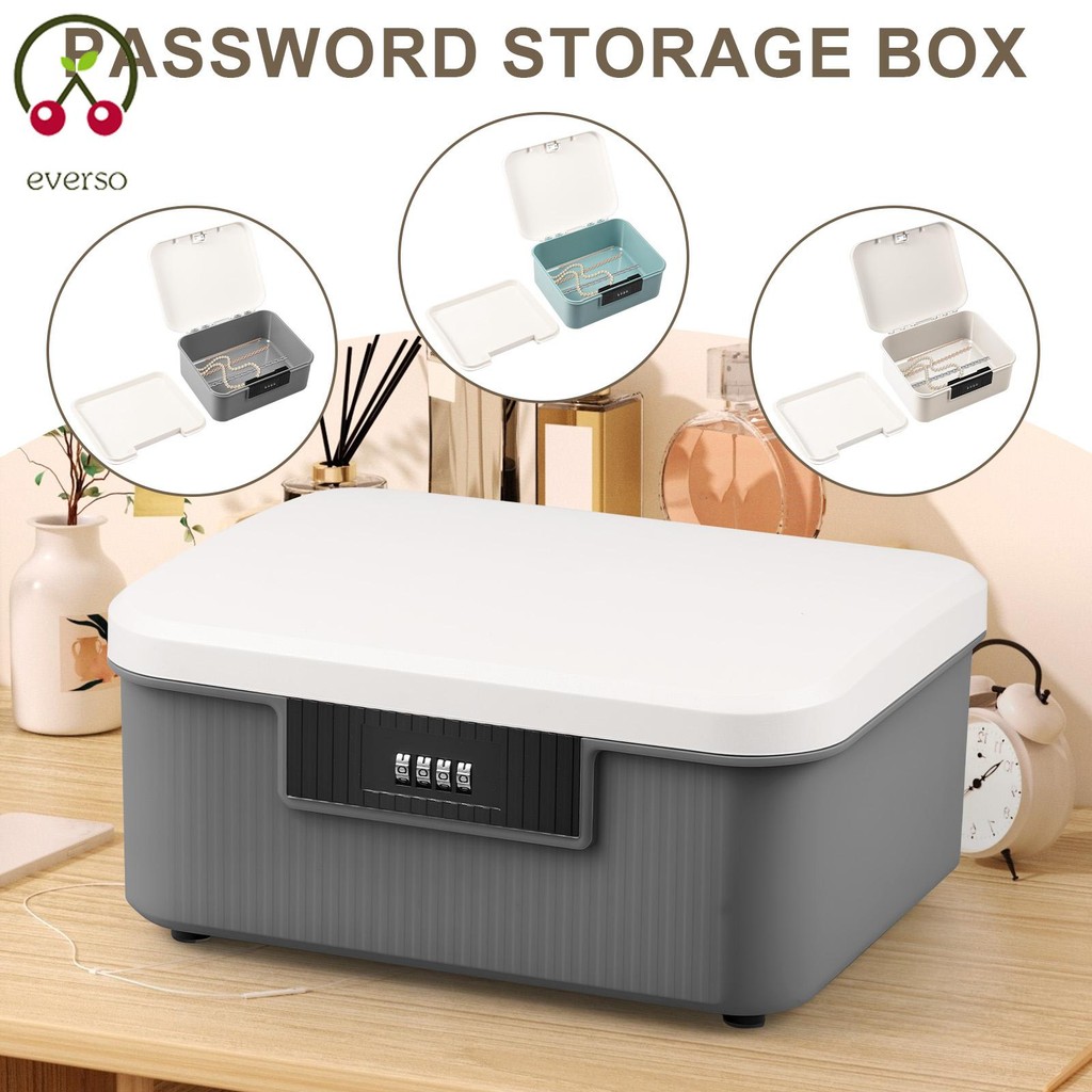 Plastic Lockable Organizer Box Lockable Storage Bin With Combination ...