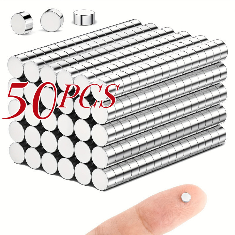 50pcs Powerful Magnet Round NdFeB Magnetic Sheet Mini Magnet Mini ...
