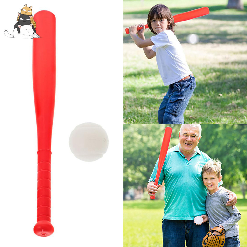 1 Set Plastic Baseball Fun Baseball Bat Softball Toy Plastic Bat and ...
