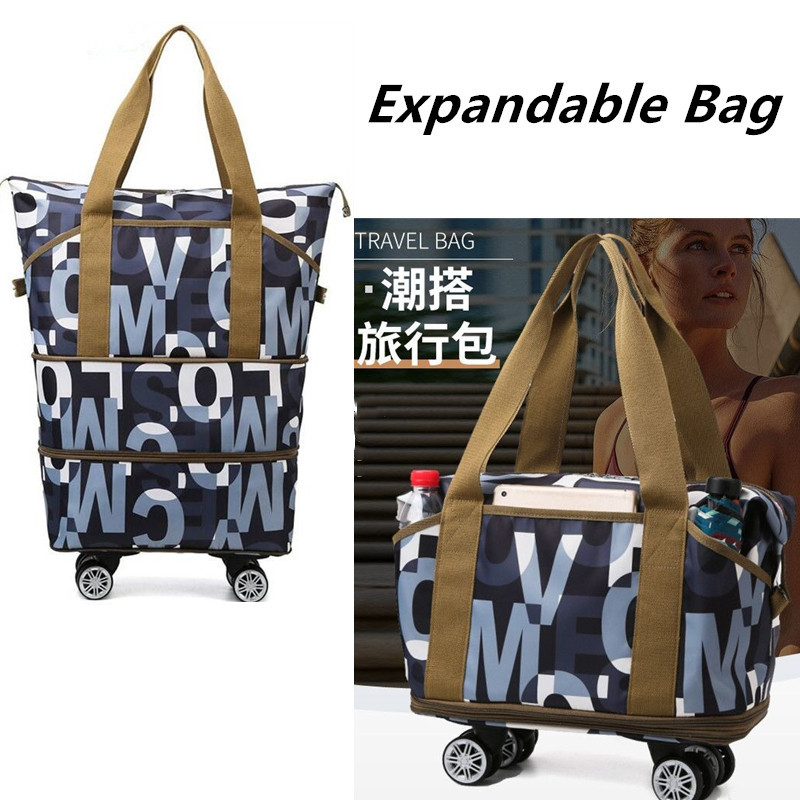 Travel Bag Luggage Bag with Wheels Detachable Expandable Bag Large ...